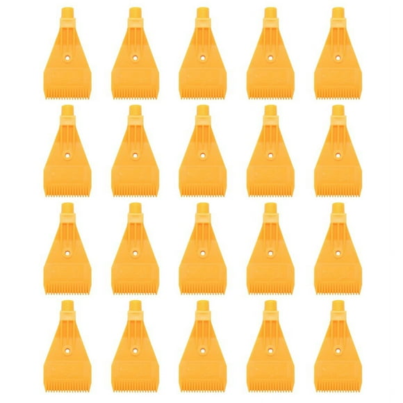 20X 1 / 4BSP Rosca Macho ABS Solo Orificio de Aire Soplado Plano Jet Boquilla Amarillo