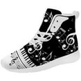 thumbnail image 5 of Aidianart Womens Music Note High Top Shoes High Top Sneakers Size 8, 5 of 5