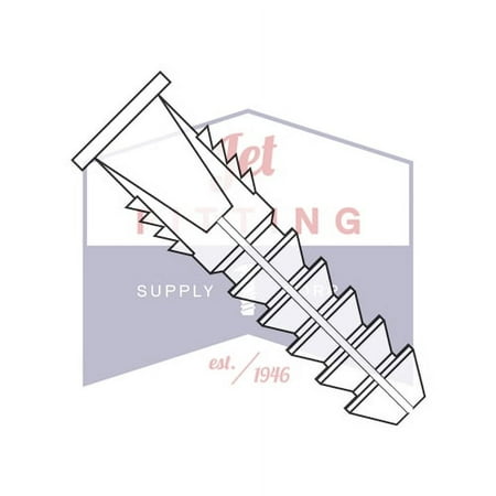 

#6 Tapered and Ribbed Plastic Anchors | Nylon | Natural (Quantity: 3000)