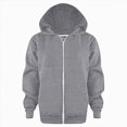 thumbnail image 2 of Gerichy Boys Full Zip Hoodie Hooded Sweatshirt Loose Casual Solid Comfy Long Sleeve Jacket with Pockets for Girls and Boys 3T-12T, 2 of 4