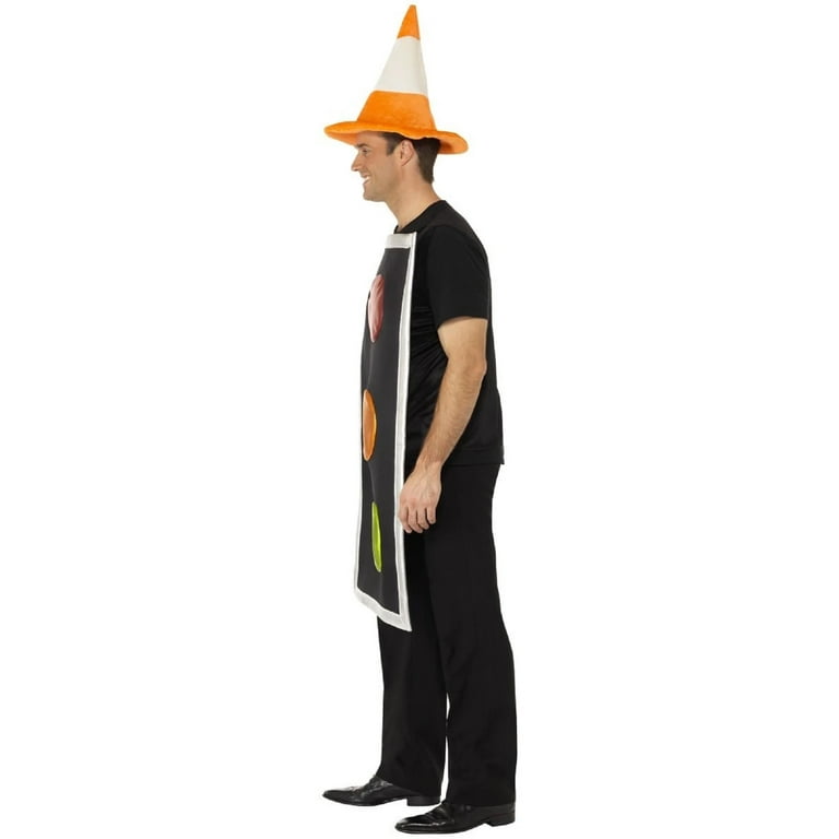 Traffic Light Costume Adult Tabard Hat Black Orange Traffic Light Costume Adult Tabard Hat Black Orange