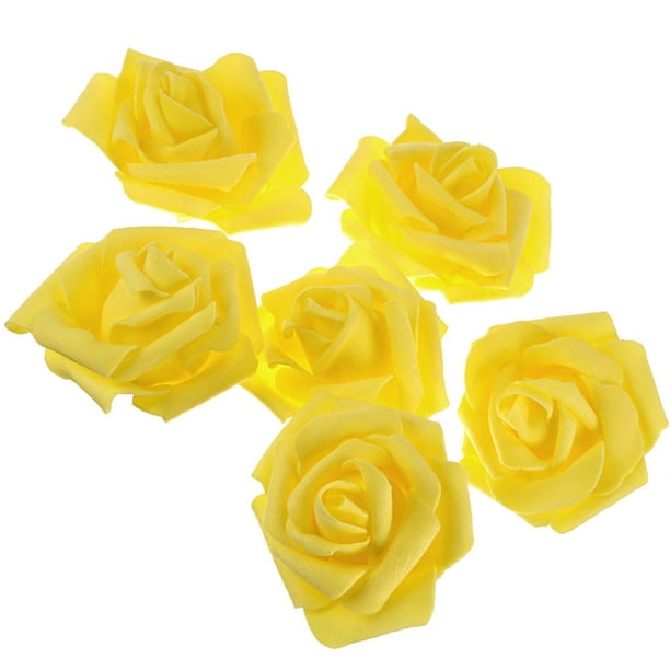 unbranded 50Ud Rosas Artificiales Amarillas Para De Bodas Y Fiestas Accesorios Para Eventos