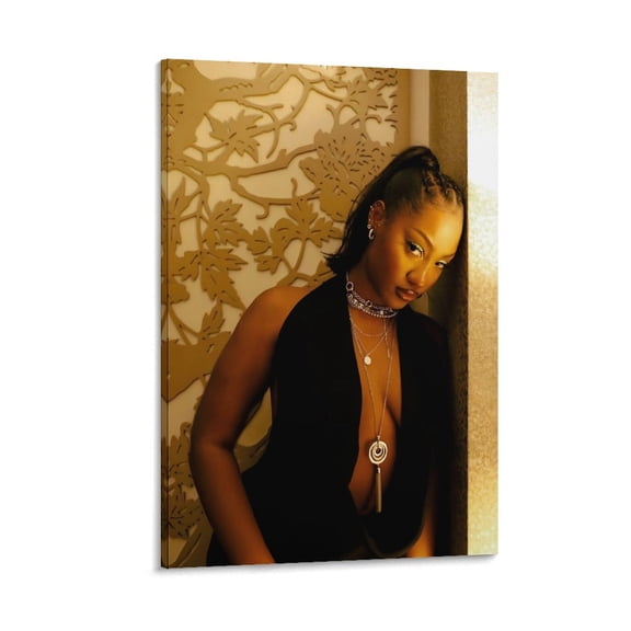 Tems Singer Art Poster Canvas Wall Art Prints Poster Gifts Photo Picture Painting Posters Room Decor Home Decorative 20x30inch(50x75cm)
