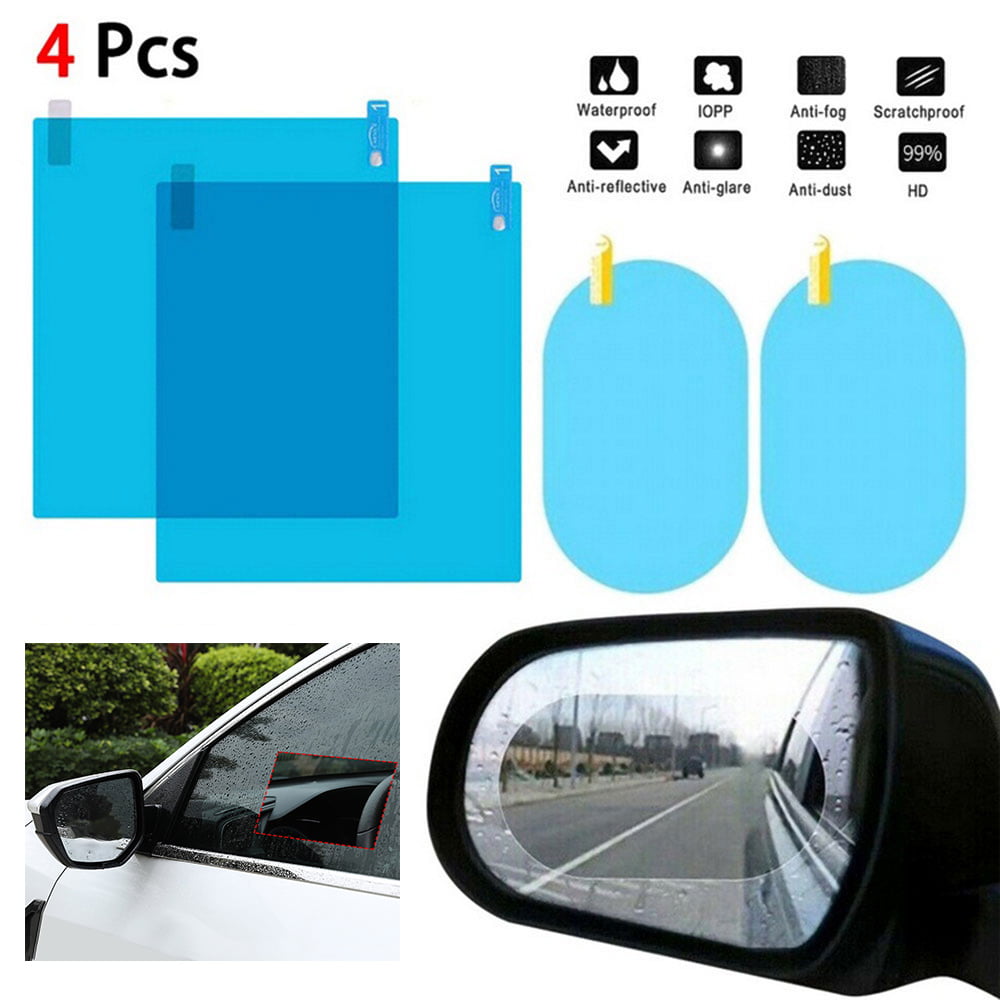 2 Pieces Car Rainproof Anti Fog Film Protective Rearview Mirror Clear Foil Auto 