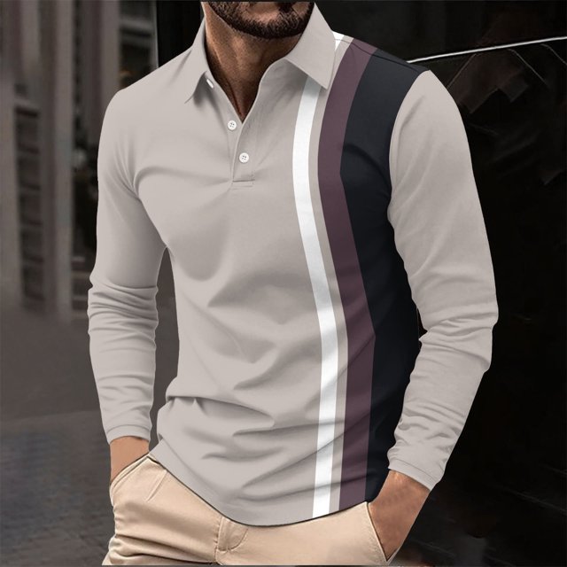 Blusa y camisa de manga corta con cuello vuelto Camisa casual de manga larga para hombre con cuello de manga corta estampado Top/camisa para hombre