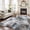 Grey, variant on Gray Geometric Round Area Rug 3.3 FT, Non Slip Small Entryway Kitchen Mat, Modern Abstract Art Block Washable Soft Circular Rug Non-Shedding Door Mat for Bathroom Playroom Kids Room