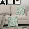 thumbnail image 3 of Aqua Floral Pillow Covers 20x20 Set of 2 Vintage Rustic Old Style Cute Small Flower Teal Cream Print Decorative Outdoor Pillowcases Farmhouse Throw Cushion Case Decor for Couch Sofa Bed, 3 of 6