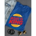 thumbnail image 3 of Jesus Is King Women Royal Blue T-Shirt, Female Medium, 3 of 4