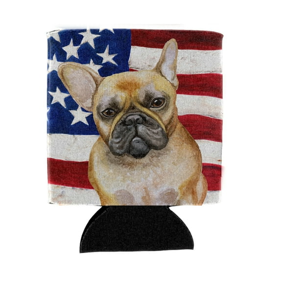 Carolines Treasures BB9688CC French Bulldog Patriotic Can or Bottle Hugger  Can Hugger multicolor