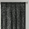 thumbnail image 5 of Mainstays Velvet Sheer Ogee Burnout Rod Pocket Curtain Panel, 54" x 95", Black, 5 of 5