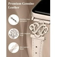 thumbnail image 2 of Wearlizer Slim Leather Band Compatible with Apple Watch Band 38/40/41/42/44/45/46/49mm Women, Celtic Knot Design Strap for iWatch Series 10 9 8 Ultra SE 7 6 5 4 3 2 1, 2 of 6