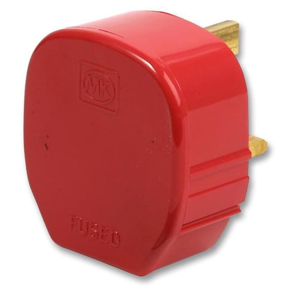 MK - Toughplug 13A UK Mains Plug, Red
