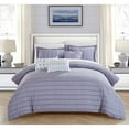 thumbnail image 3 of Daza 6 or 5 Piece Comforter Set Striped Ruched Ruffled Bedding, 3 of 11