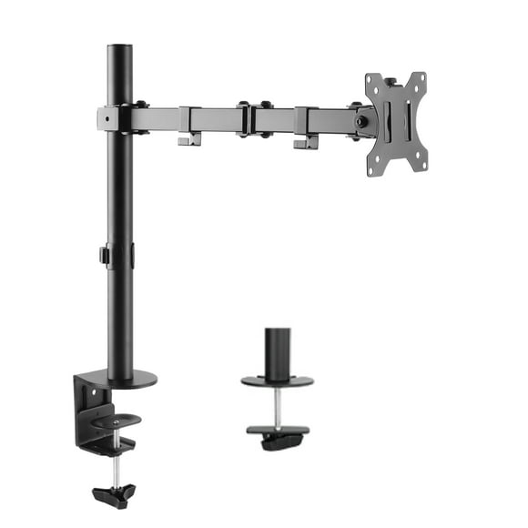 Uplite Support de Bureau Simple à Mouvement Complet Pivotant, Bras de Moniteur Entièrement Ajustable pour Moniteur jusqu'à 32 Pouces