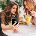 thumbnail image 5 of for iPhone 14 Pro Max Case Love Heart Plating Electroplate Luxury Elegant Camera Protector Soft TPU Shockproof Protective Corner Back Cover Designed for iPhone 14 Pro Max Case -Black, 5 of 6