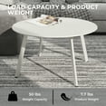 thumbnail image 5 of Grand Patio 28" Round Steel Outdoor Coffee Table, White, 5 of 12