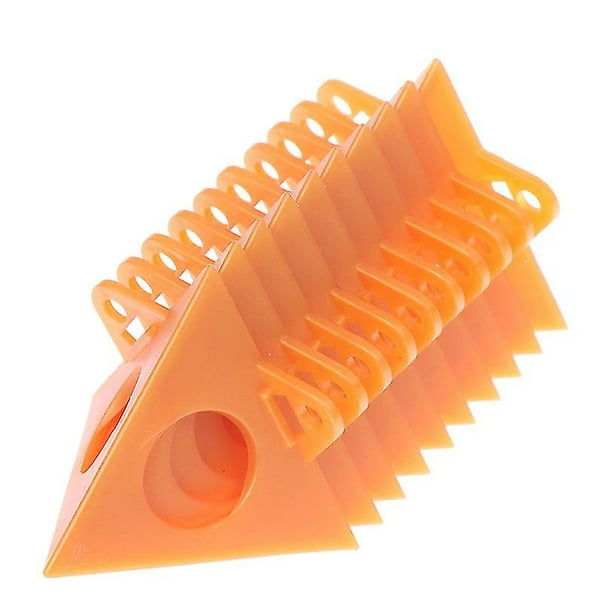 Paquete de 10 soportes perforados para pintura de carpintería, soportes piramidales, soporte triangular de plástico rojo