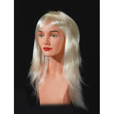 Star Power Woman Punk Wispy Layers Long Costume Wig, Blonde, One Size