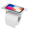 thumbnail image 6 of Stainless Steel Toilet Paper Holder Stand - Dispenser Tissue Roll Towel Hanger Wall Mount Rustproof High gloss Finished with Mobile Phone Storage Shelf Rack for Bathroom Lavatory Toilet Home, 6 of 6