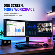 Deco Gear 49 Curved Ultrawide Gaming Monitor, 32:9 WDFHD 3840×1080, 144Hz, 3ms, VA Panel, HDR, Adaptive Sync, USB-C, HDMI, DisplayPort, PIP/PBP, 1800R Curve