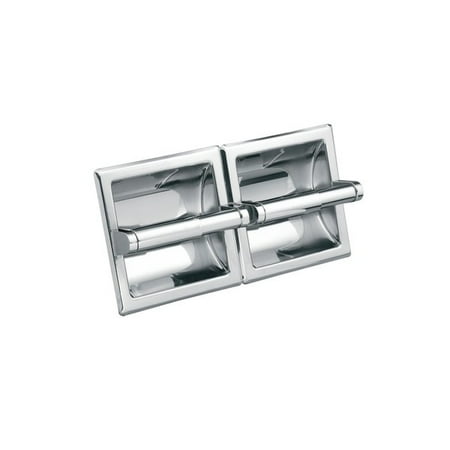 Moen 5577 Chrome Recessed Double Roll Toilet Paper Holder From The Donner Hotel Motel