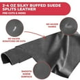 thumbnail image 6 of ELW Premium Suede Cowhide 2-4 oz 1-1.6mm - Soft Full Grain Pre-Cut Side Leather - 2-4 SQ FT,Dark Grey - USA Made Silky Buffed Suede Fabric Leather for Car Upholstery, Crafts, Garments, Furniture, 6 of 9