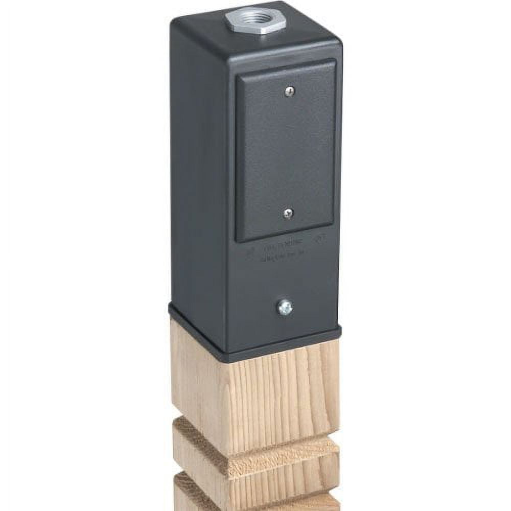 arlington industries gpd9b gard-n-post outdoor deck-mount light post for outlets/lamps, 9-inch, black