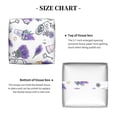 thumbnail image 4 of Goofa Lavender Bicycle Tissue Box Cover PVC Leather Tissue Holder Square Facial Tissue Case Facial Paper Organizer Dispenser for Bathroom, Vanity Countertop, 4 of 8