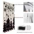 thumbnail image 6 of Christmas Tree Black Blackout Curtains for Bedroom/Living Room, Pinch Pleated Black Out Curtains, Merry Xmas Snowflakes Rustic Vintage Room Darkening Window Drapes with Hooks 2 Panels, 59"x70", 6 of 8