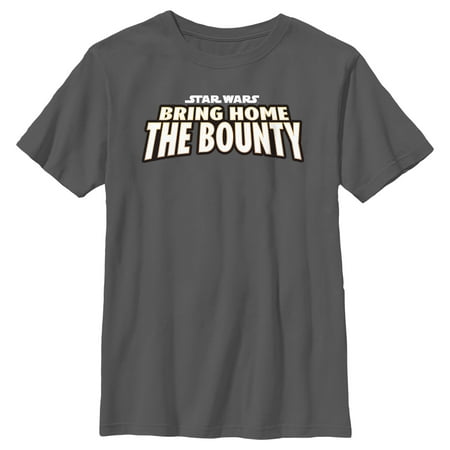 Boy's Star Wars: The Mandalorian Bring Home the Bounty Graphic Tee Charcoal X Small