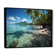 thumbnail image 2 of Designart "Beaches of Bora Bora IV" Nautical & Beach Floater Framed Canvas Wall Art, 2 of 7