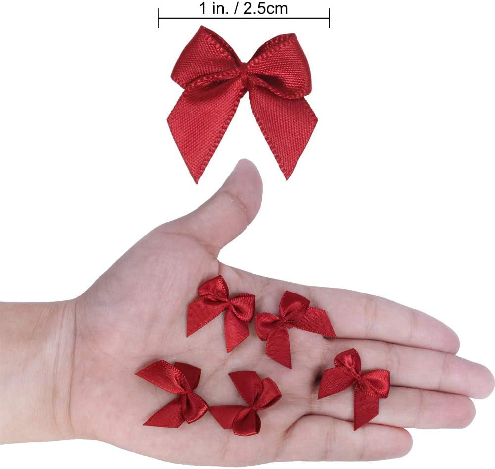 Satin Ribbon Bows Packs of 6 12 Wedding Bows Crafts Self Adhesive Large 5cm 