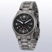 BERNY Titanium Watches for Men, Japanese Quartz Movement Men's Field Watch, 5ATM Waterproof Military Wristwatch for Men, Analog Sport Watches with Super Luminous, Black