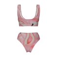 thumbnail image 2 of Honeii Flamingos Print Women’s Bikini Set,Two Piece Swimsuit Bathing Suits,Stylish High Elasticity Swimwear for Beach and Pool, 2 of 7