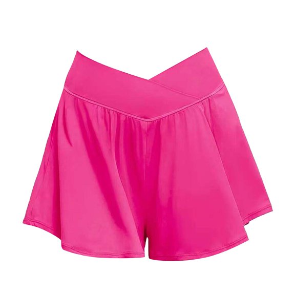Mercatoo Girls Butterfly Shorts Youth 𝐂rossover Athletic Shorts Teen Girls 2 in 1 Flowy Running Skorts with Pockets Trendy Soft