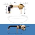 thumbnail image 4 of Wowow Wall Mount Bathroom Faucet for Bathroom Sink Rough in Valve Included, 4 of 8