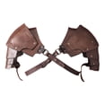 thumbnail image 4 of Faux Leather Medieval Shoulder Pauldron PU Shoulder Pauldron Knight for Costume Accessory Party Brown, 4 of 9