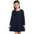 thumbnail image 6 of Arshiner Girls' Super Soft Cotton Long Sleeve Tiered Dress, 6 of 10