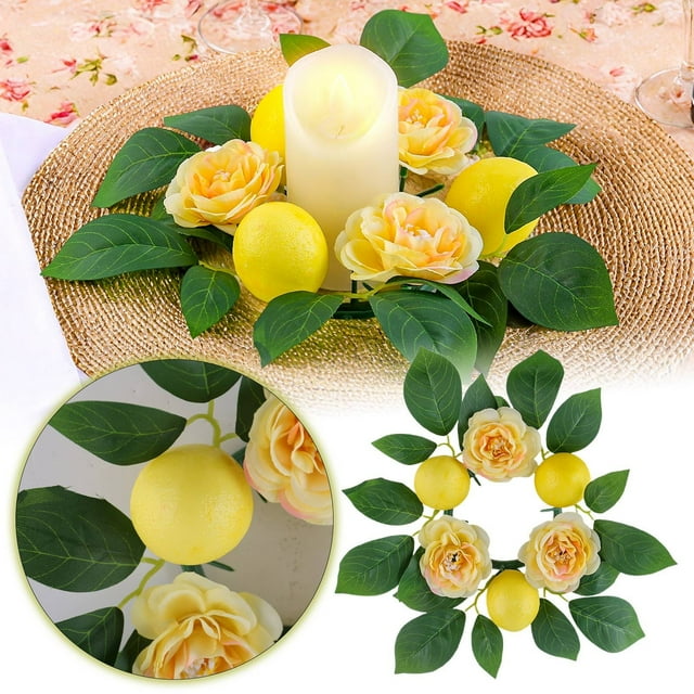 Guirnalda de flores de plástico, simulación de guirnalda, arreglo festivo de mesa para fiestas y bodas