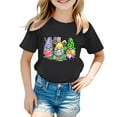 thumbnail image 4 of Girls Easter Shirt Size 10-12 Easter Printed Short Sleeve T-Shirt Comfortable Happy Easter T Shirts for Boys and Girls,Black,6-7 Years, 4 of 4