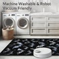 thumbnail image 5 of ODIKA 6'x9' Machine Washable Non-Slip Area Rug, Spooky Monochrome Winged Creatures High Traffic Rug, Black, 29623, 5 of 7