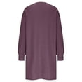 thumbnail image 5 of Garden Dresses for Women Solid Color Casual Long Sleeved V-neck Side Pocket Casual Fashion Dress, 5 of 6