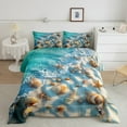 thumbnail image 2 of Erosebridal Sealife Seashell Starsfish Bedding Sets King With Comforter,Ocean Beach Comforter Sets King Size,Animal Decoration,Ultra Soft,3-Piece, 2 of 8