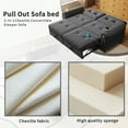 thumbnail image 4 of LLappuil 77" Pull Out Sofa Bed Queen Size, Loveseat Sofa Convertible Sofa Bed with USB Port Cupholders, Chenille Sofa Couch for Living Room Gray, 4 of 10