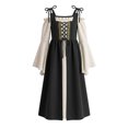 thumbnail image 5 of Liyamei Girls Medieval Court Dress Long Sleeve Off Shoulder Stage Performance Gown 3-10Y, 5 of 5