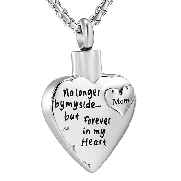 Heart Cremation Jewelry for Ashes Holder Urn Necklace for Mom Memorial Jewelry for Family Member