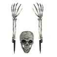 thumbnail image 4 of SUTENGDA Stake Decorations Creepy Skull Hand Arm with Stakes Realistic Skeleton Bone Model for Outdoor Yard Garden Lawn Decor, 4 of 7