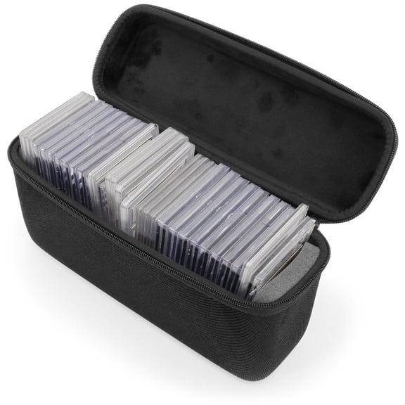 CASEMATIX Sports Trading Card Case Fits 30 BGS PSA Graded Sports Trading Cards, One Touch or 150 Toploaders - Hard Shell Graded Slab Card Storage Box
