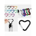thumbnail image 5 of 10pcs Fashionable Heart Shape Spring Carabiner Keychain Accessory Portable for Hiking and Backpacking Key Holder, 5 of 7