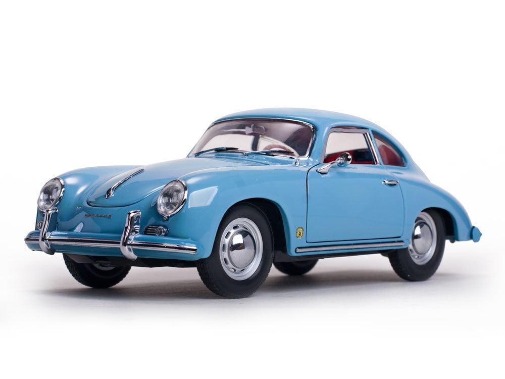 1957 Porsche 356A 1500 GS Carrera GT Coupe Meissen Blue 1/18 Diecast Model Car by Sunstar